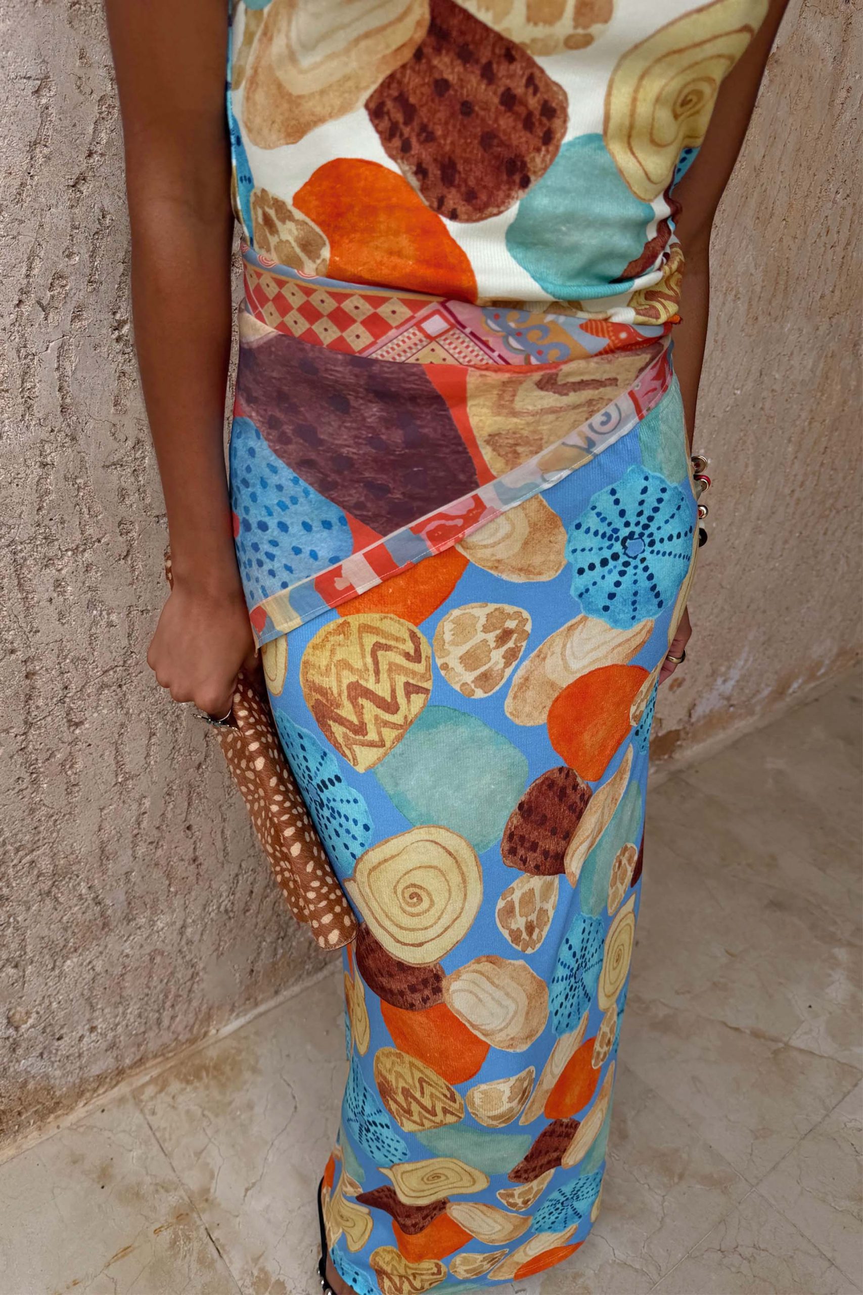Shell Ribbed Skirt