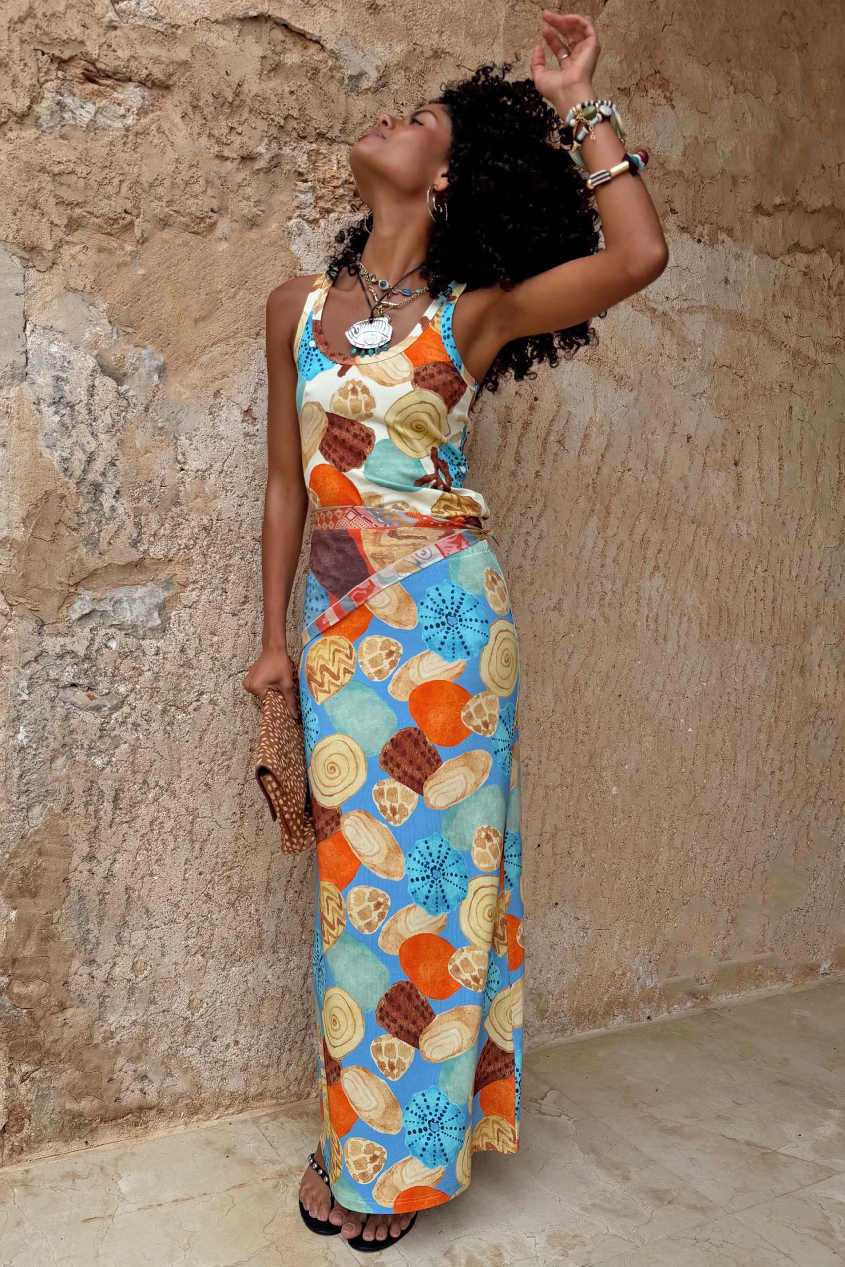 Shell Ribbed Skirt