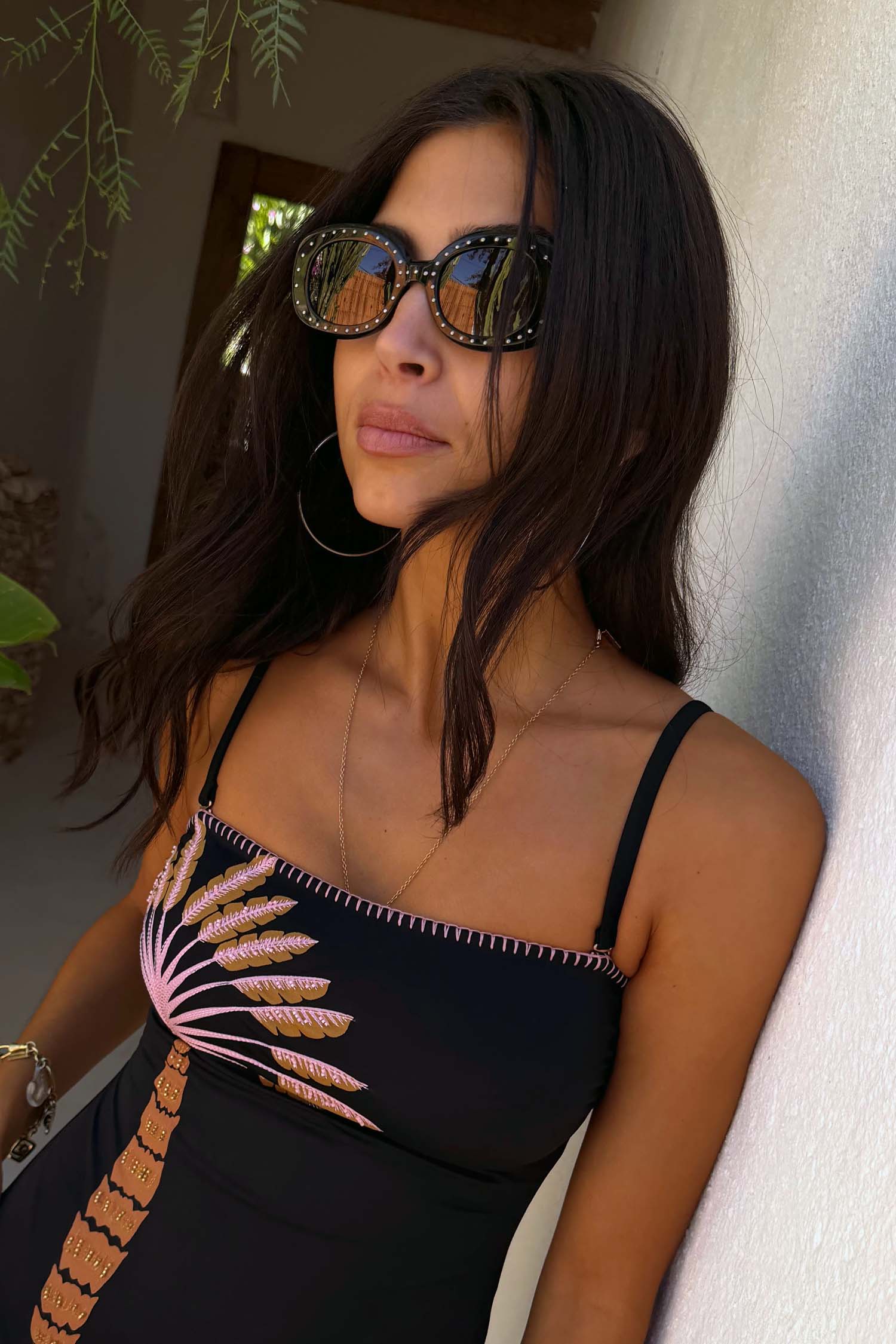 1001-black-studded-acetate-sunglasses-2.jpg Black Studded Acetate Sunglasses