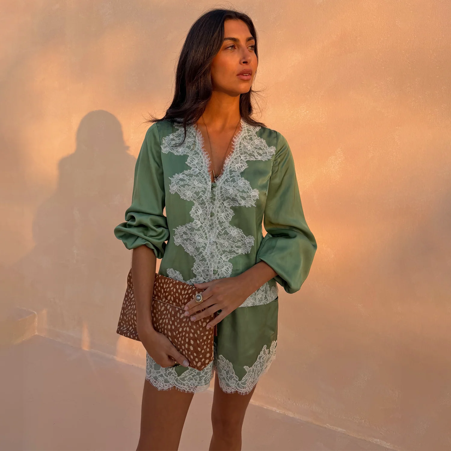 Green Lace Romi Top