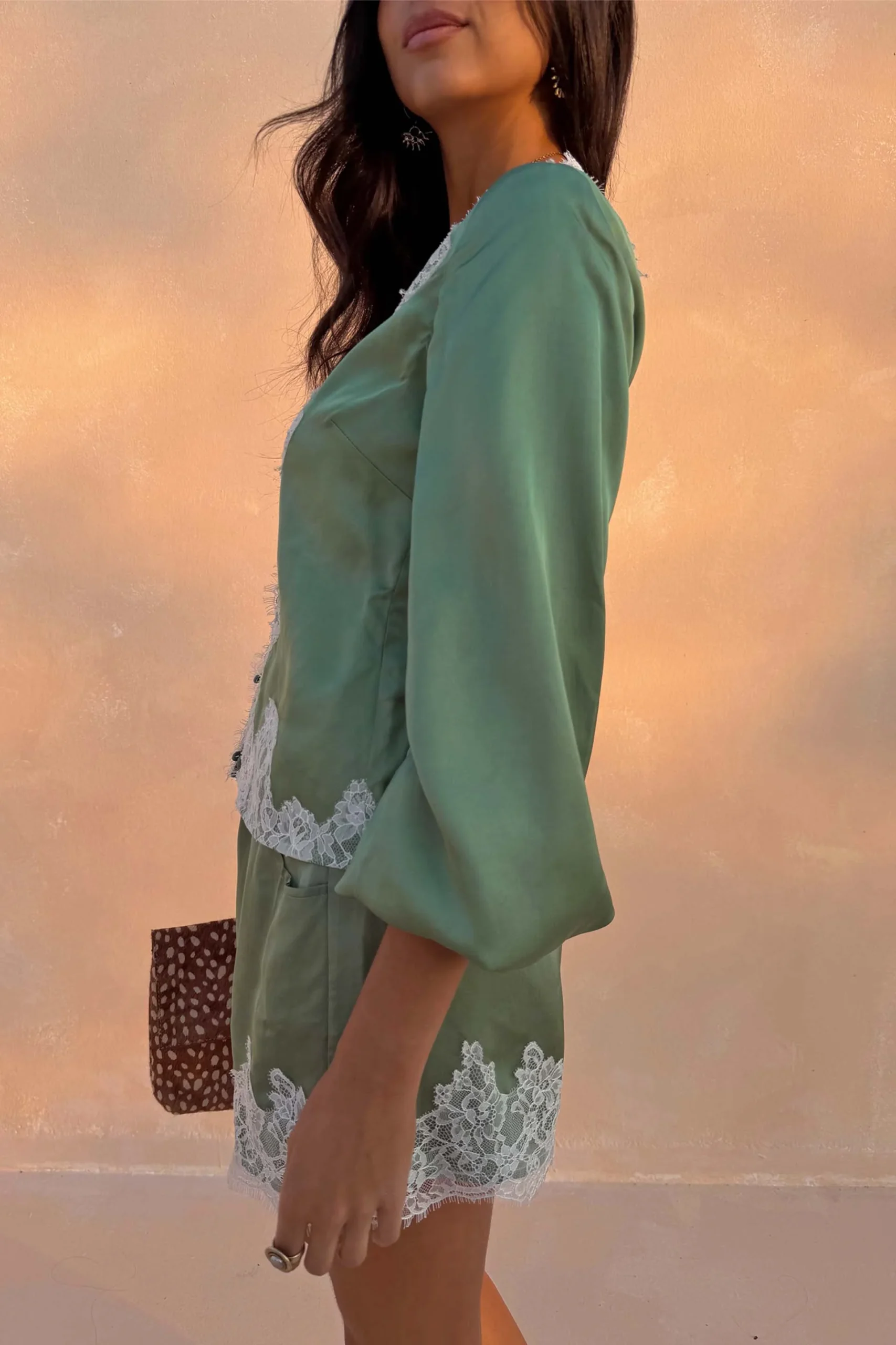Green Lace Romi Top