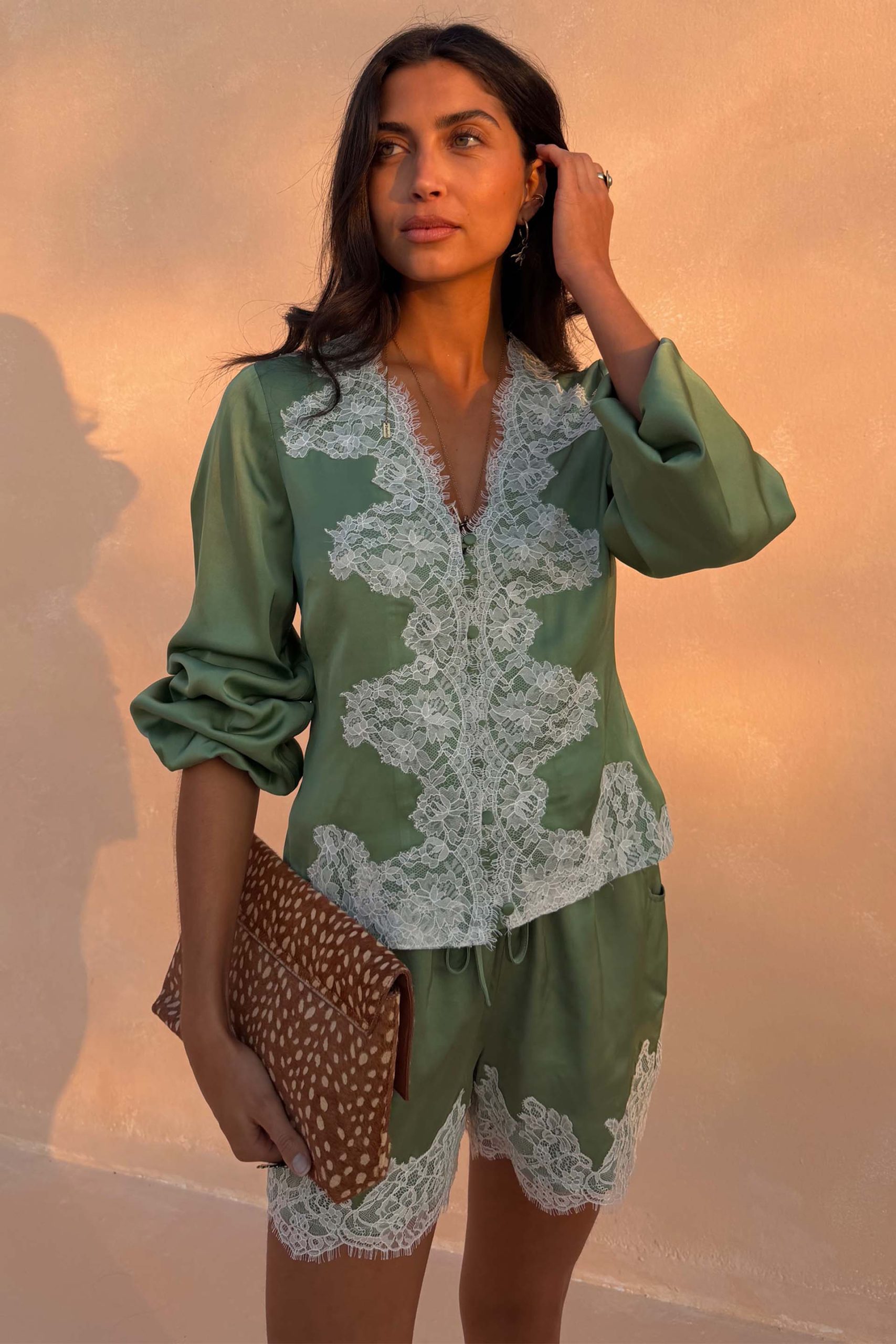 Green Lace Romi Top