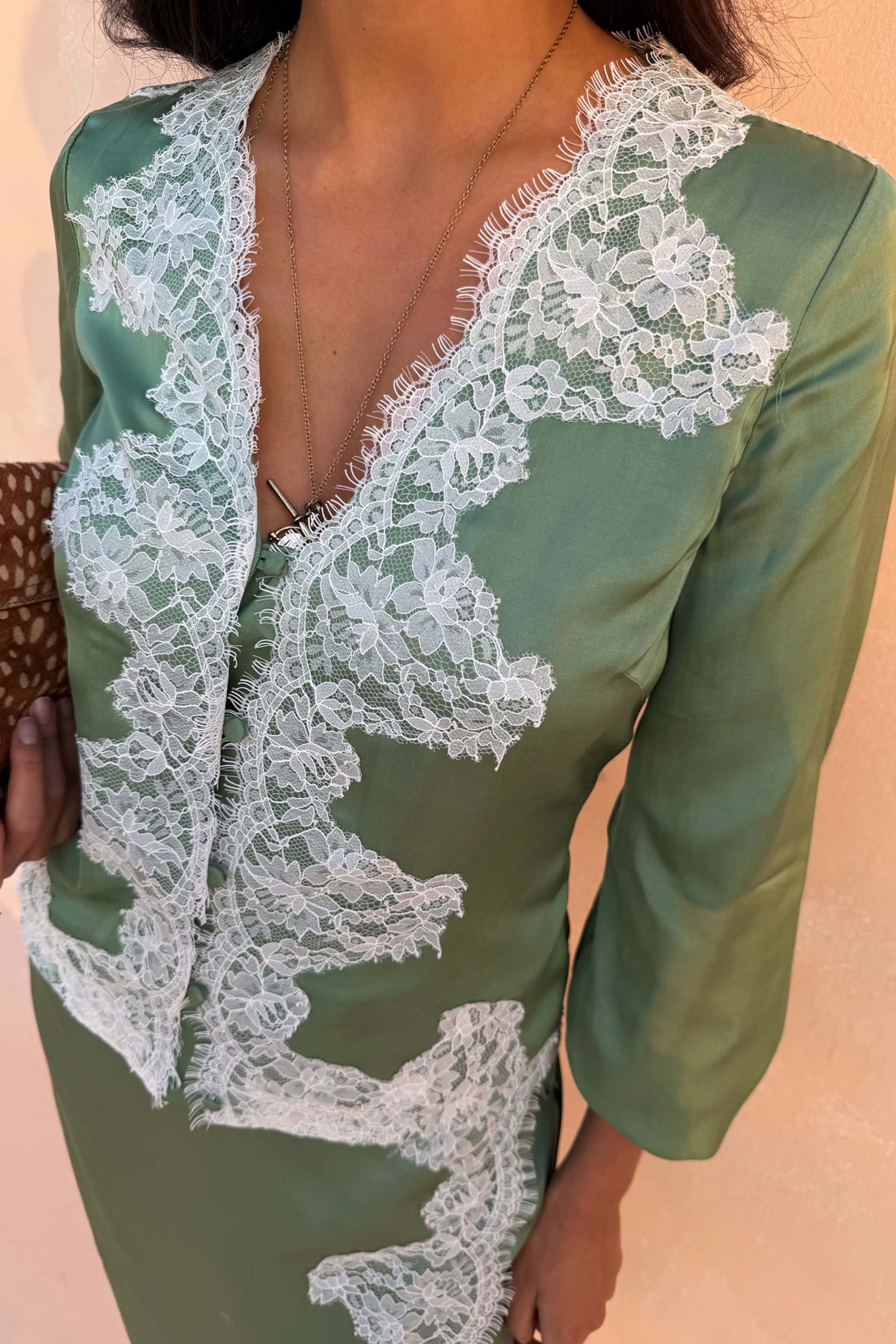 Green Lace Romi Top