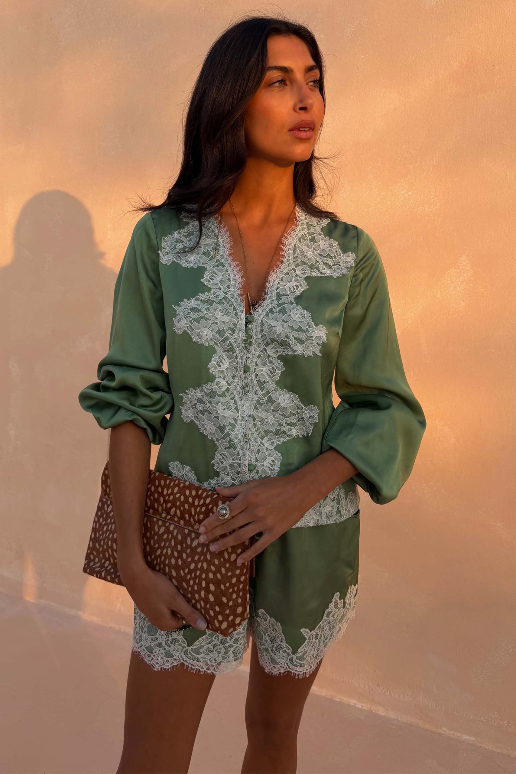 Green Lace Romi Top