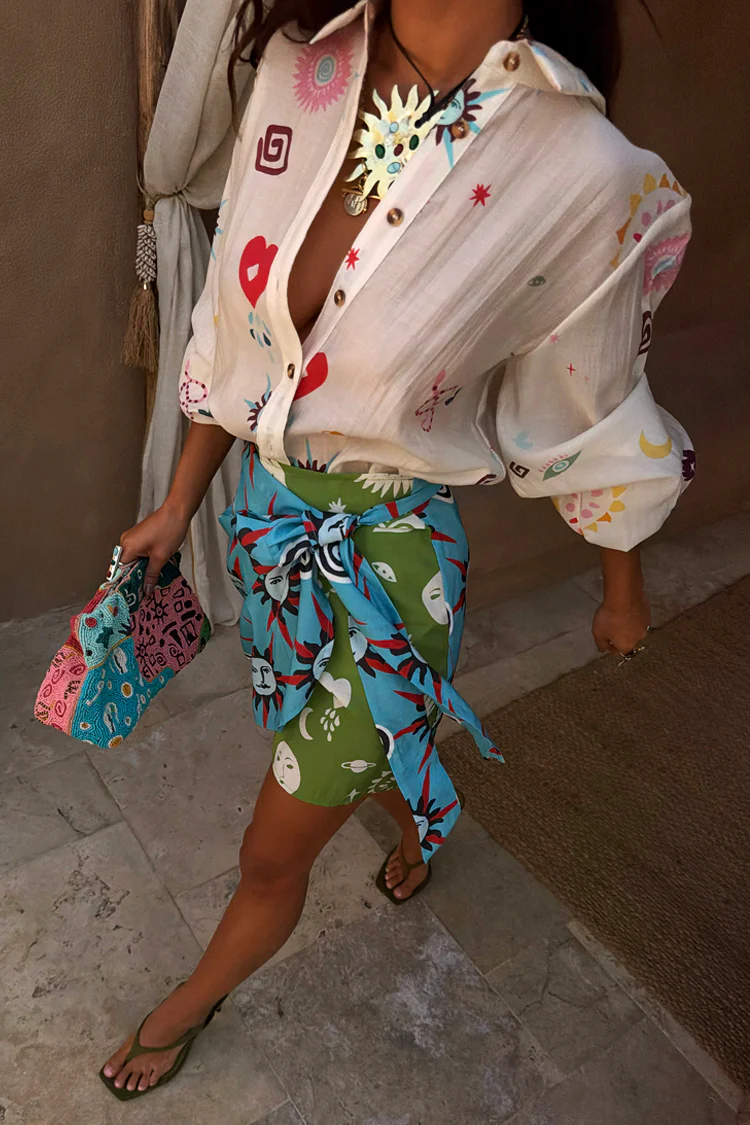 Morocco Mini Wrap Skirt