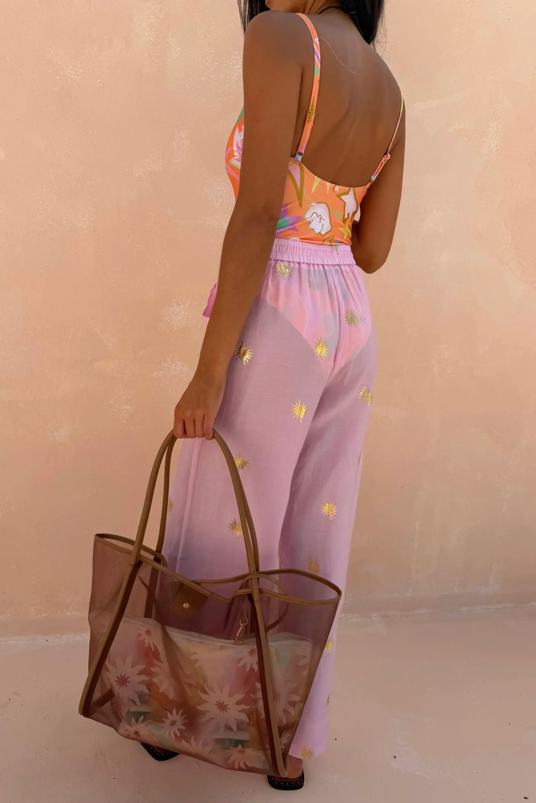 1361-pink-elissa-trousers-with-sun-foil-4.webp Pink Elissa Trousers with Sun Foil