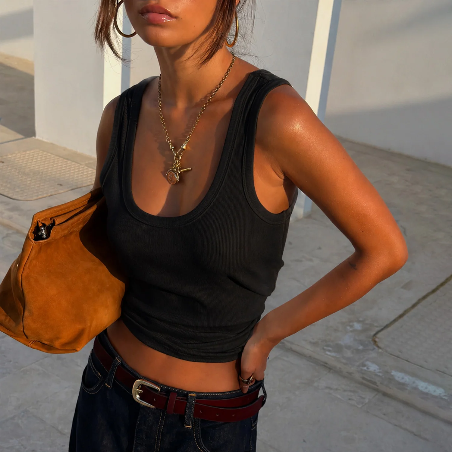 1450-black-scoop-neck-rib-tank-1.webp Black Scoop Neck Rib Tank