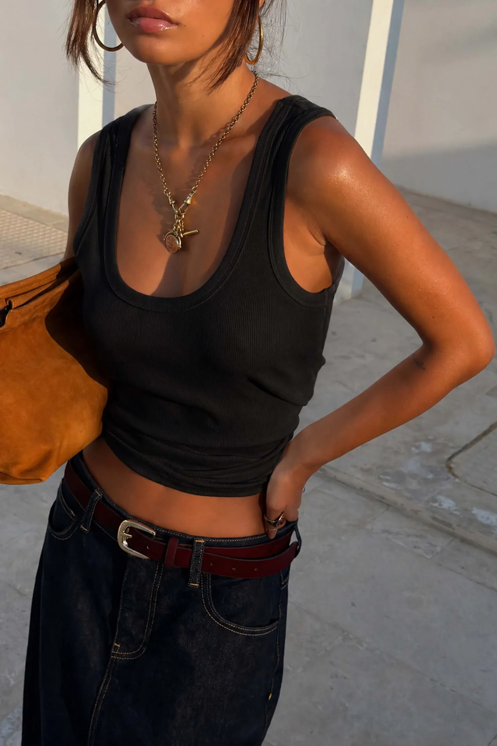 1450-black-scoop-neck-rib-tank-2.webp Black Scoop Neck Rib Tank
