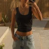 1450-black-scoop-neck-rib-tank-3.webp Black Scoop Neck Rib Tank