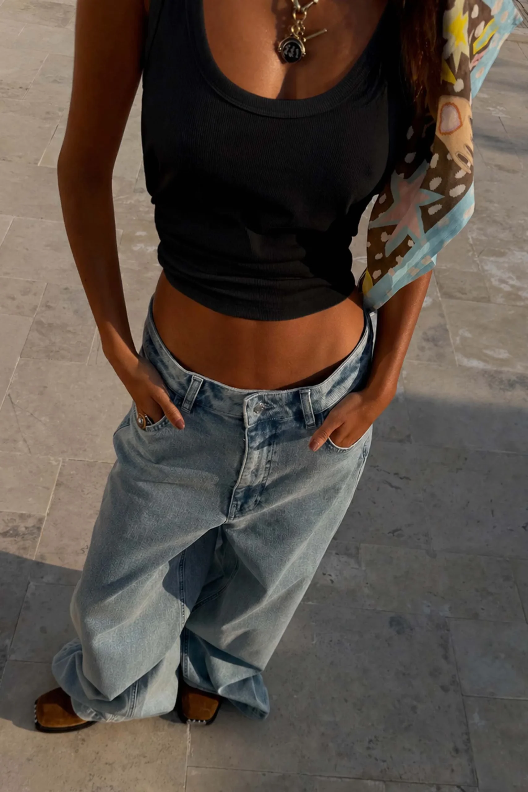 1450-black-scoop-neck-rib-tank-4.webp Black Scoop Neck Rib Tank