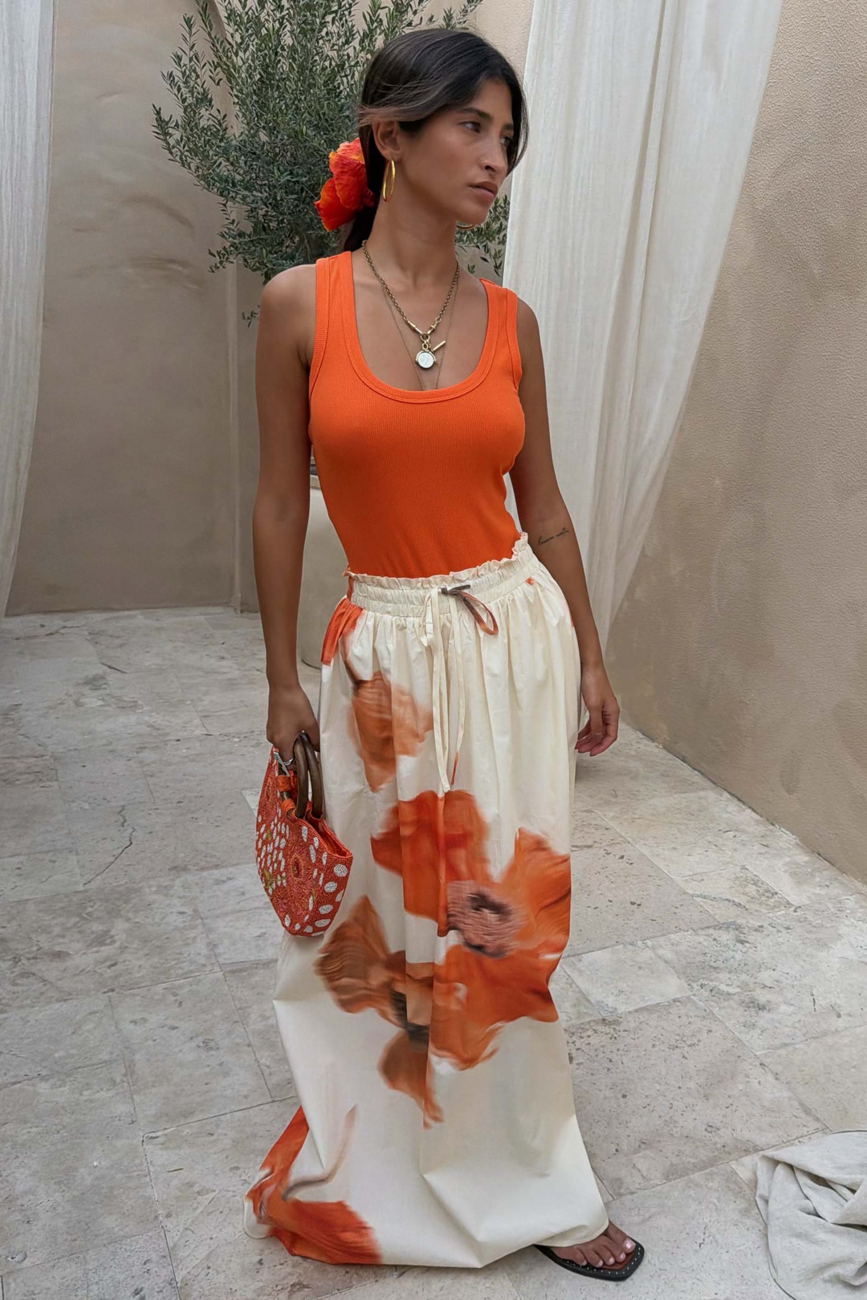 1458-coral-scoop-neck-rib-tank-3.jpg Coral Scoop Neck Rib Tank