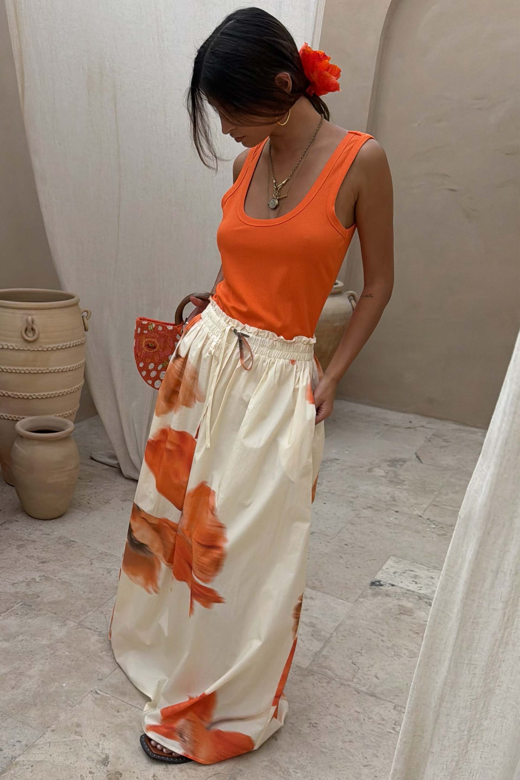 1458-coral-scoop-neck-rib-tank-4.jpg Coral Scoop Neck Rib Tank