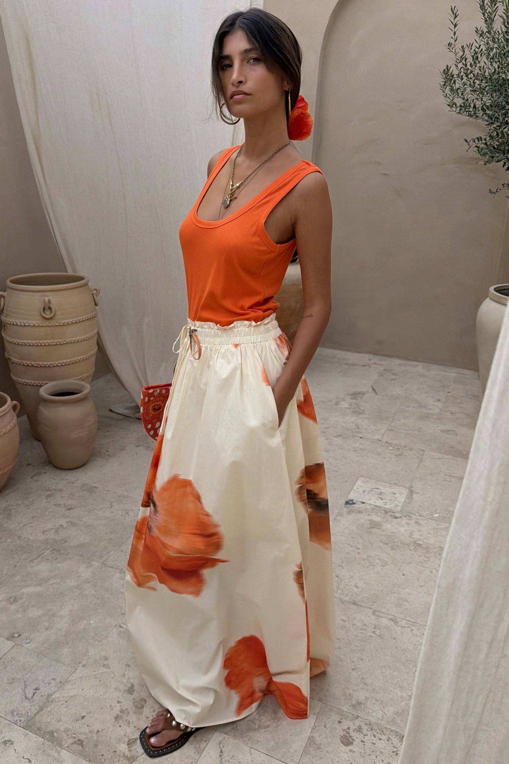 1458-coral-scoop-neck-rib-tank-5.jpg Coral Scoop Neck Rib Tank