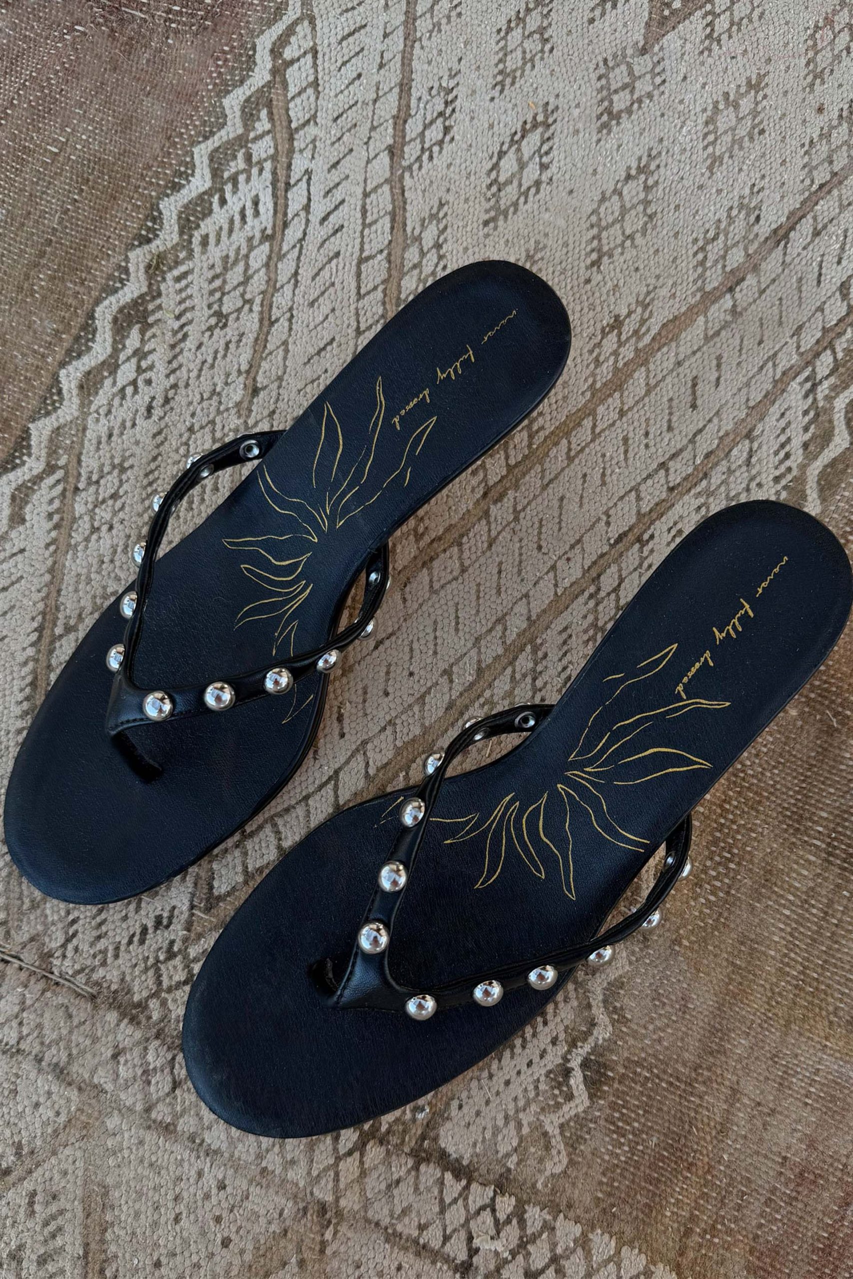 1481-black-stud-sandal-mule-4.jpg Black Stud Sandal Mule