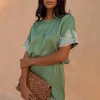 Green Lace Mini Dress