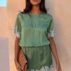 Green Lace Mini Dress