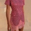 1654-pink-sequin-mini-maeva-skirt-3.jpg Pink Sequin Mini Maeva Skirt