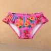 Girls Pink Fruit Crop Bikini Set