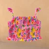 Girls Pink Fruit Crop Bikini Set