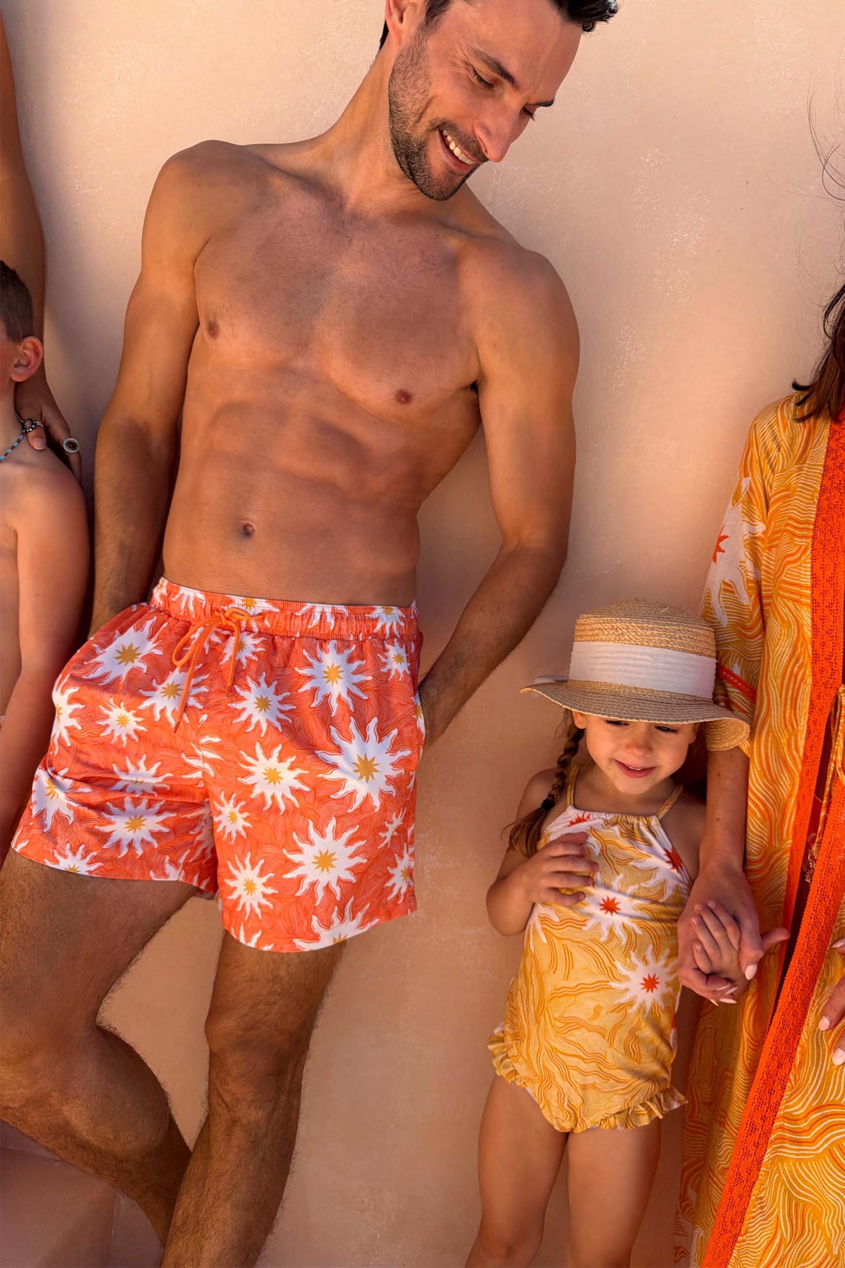 1821-men-s-orange-sun-swim-shorts-5.jpg Men's Orange Sun Swim Shorts