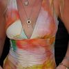 Abstract Plunge Swimsuit