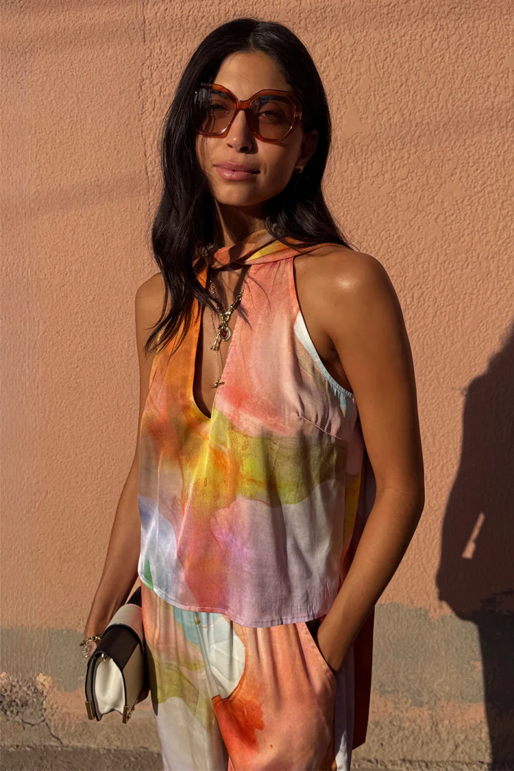 Abstract Lily Top
