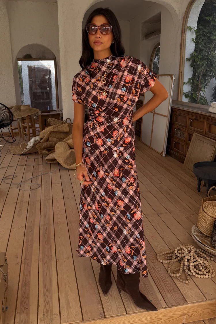 2309-check-floral-lottie-skirt-3.webp Check Floral Lottie Skirt