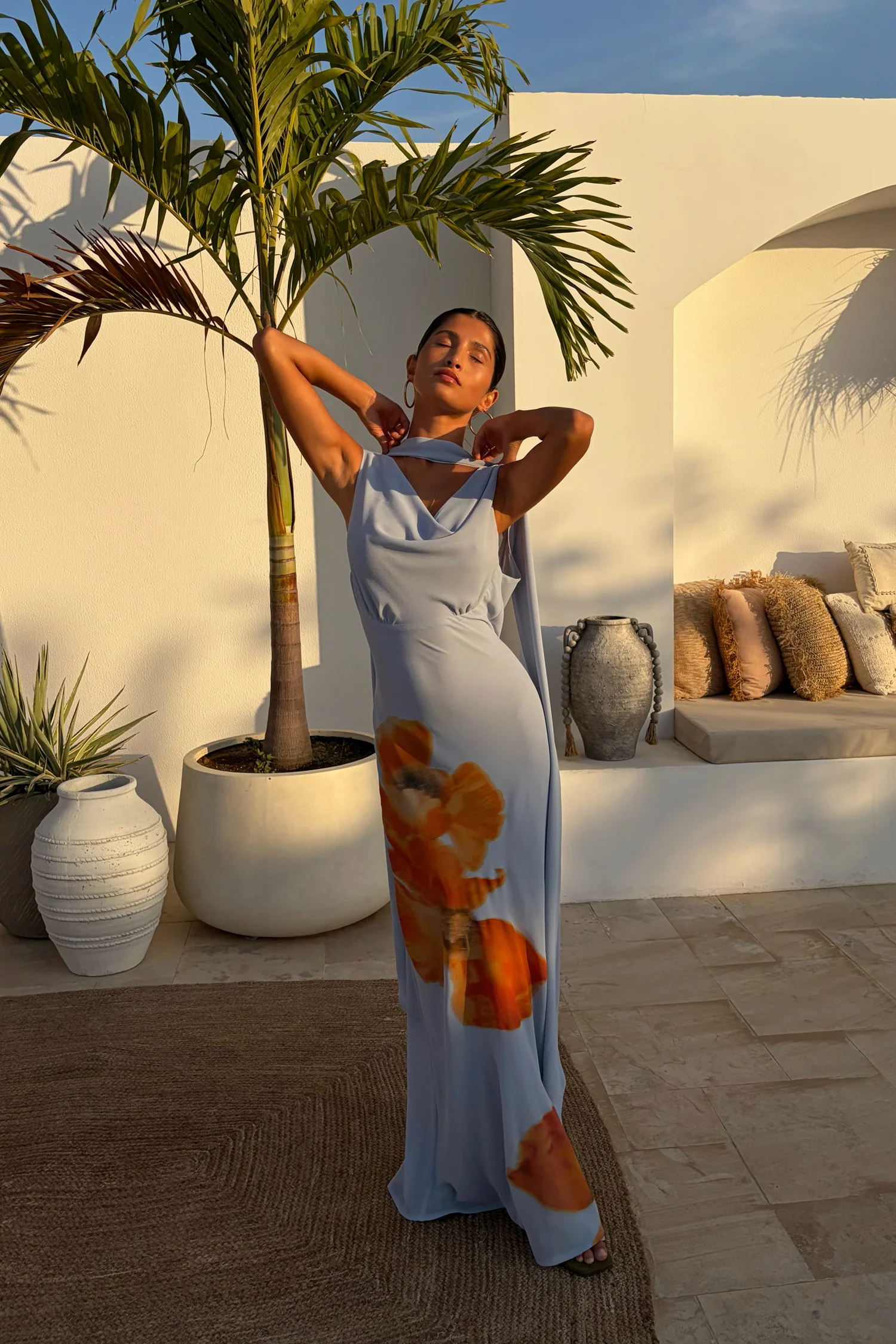 2401-ice-blue-floral-sophie-dress-3.webp Ice Blue Floral Sophie Dress