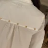 White Marley Shirt with Gold Studs