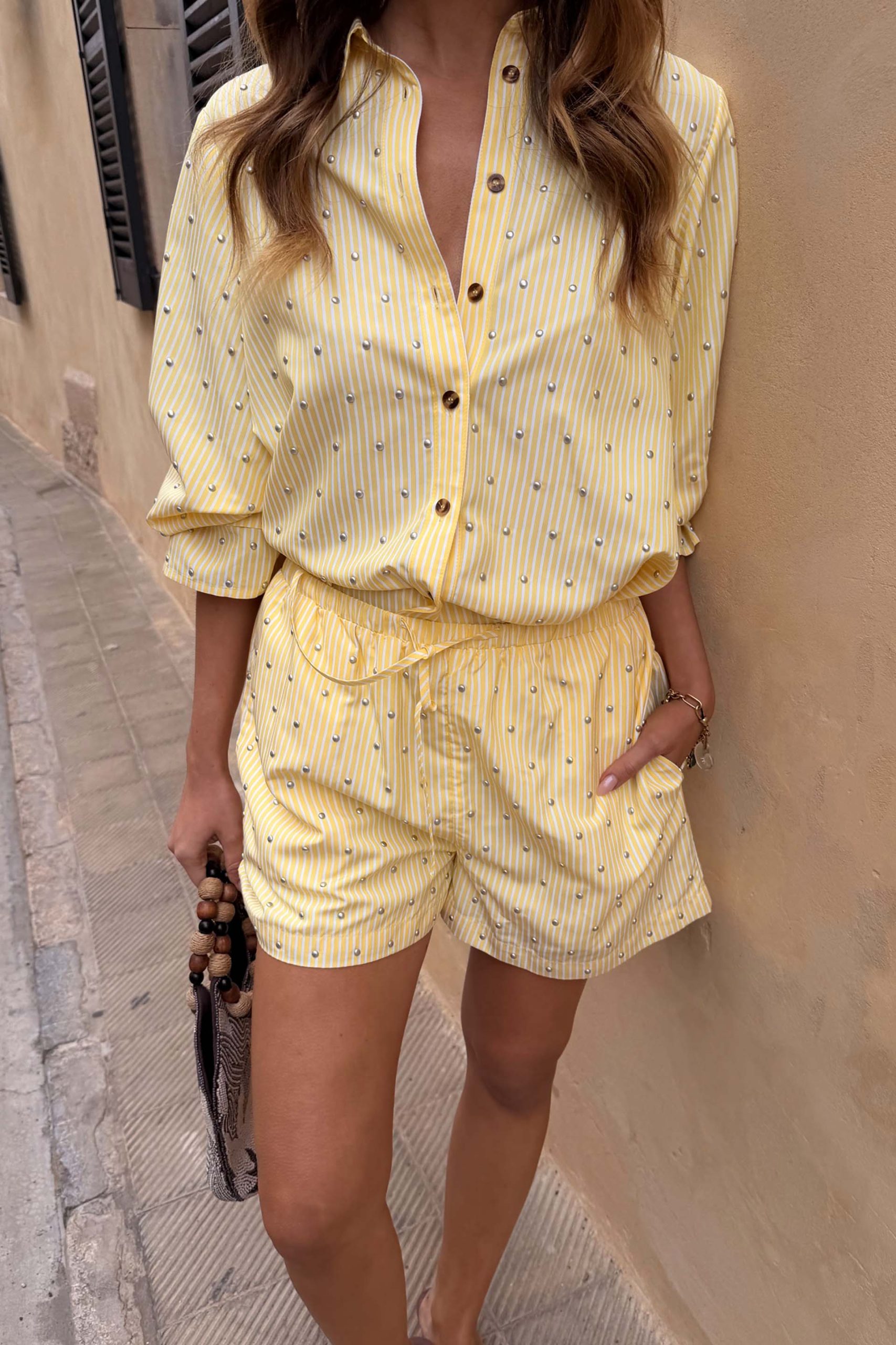 2611-lemon-pinstripe-ellie-shorts-3.jpg Lemon Pinstripe Ellie Shorts