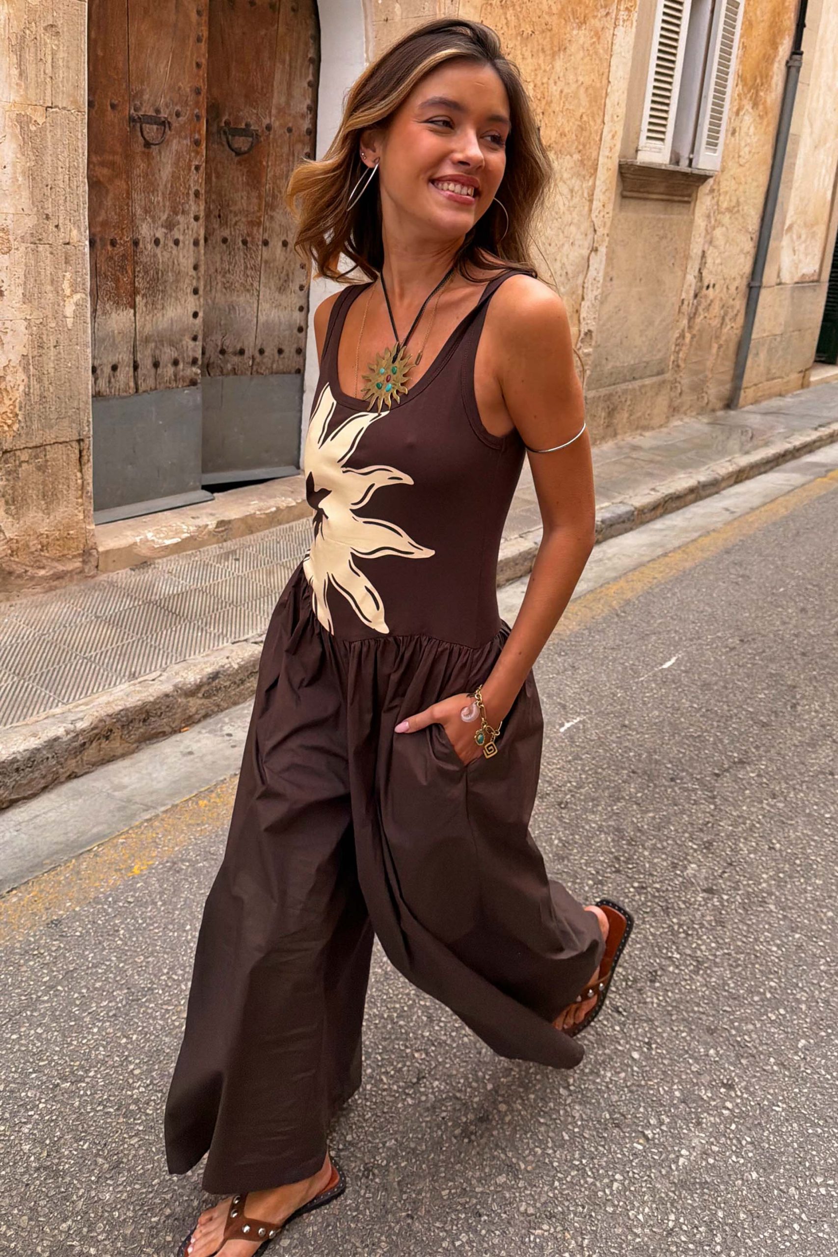 2652-chocolate-sun-poplin-jumpsuit-2.jpg Chocolate Sun Poplin Jumpsuit