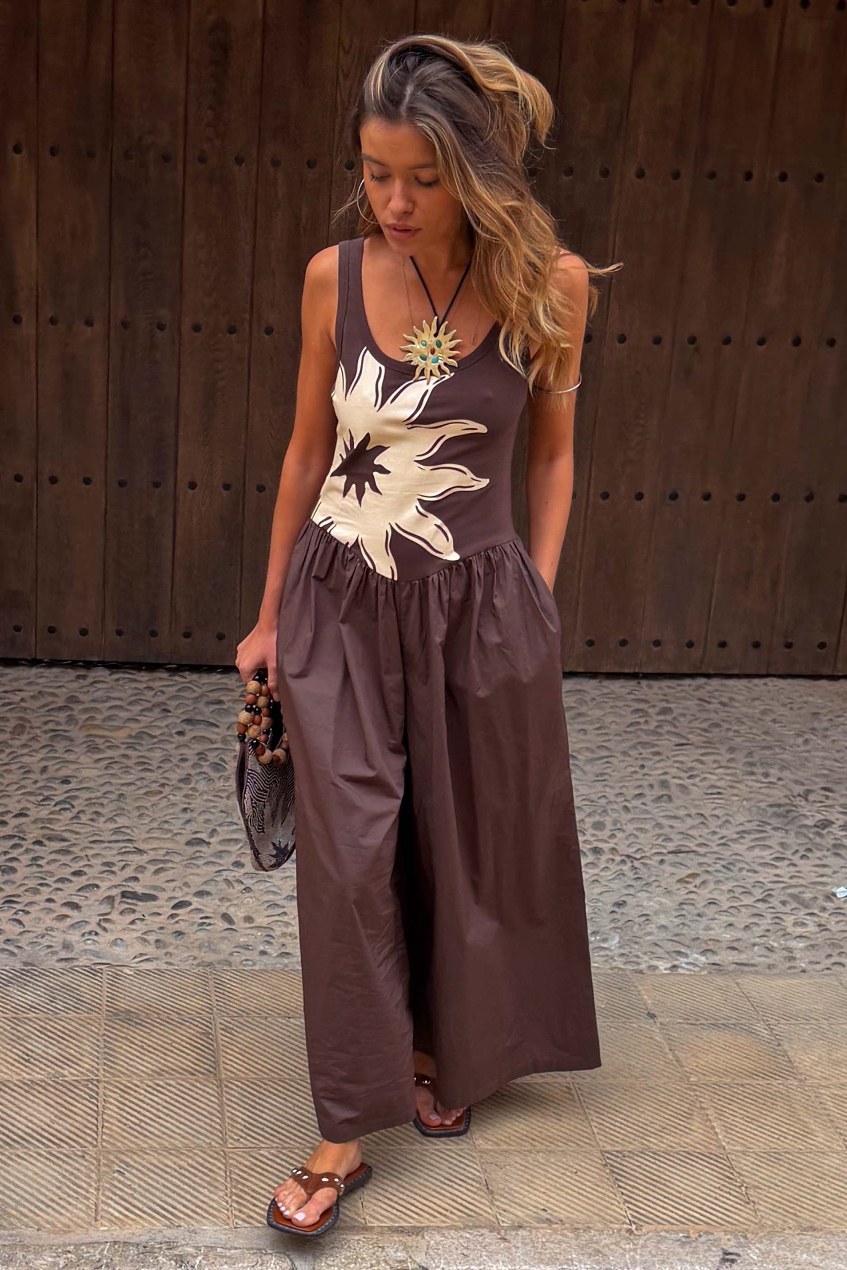 2652-chocolate-sun-poplin-jumpsuit-3.jpg Chocolate Sun Poplin Jumpsuit