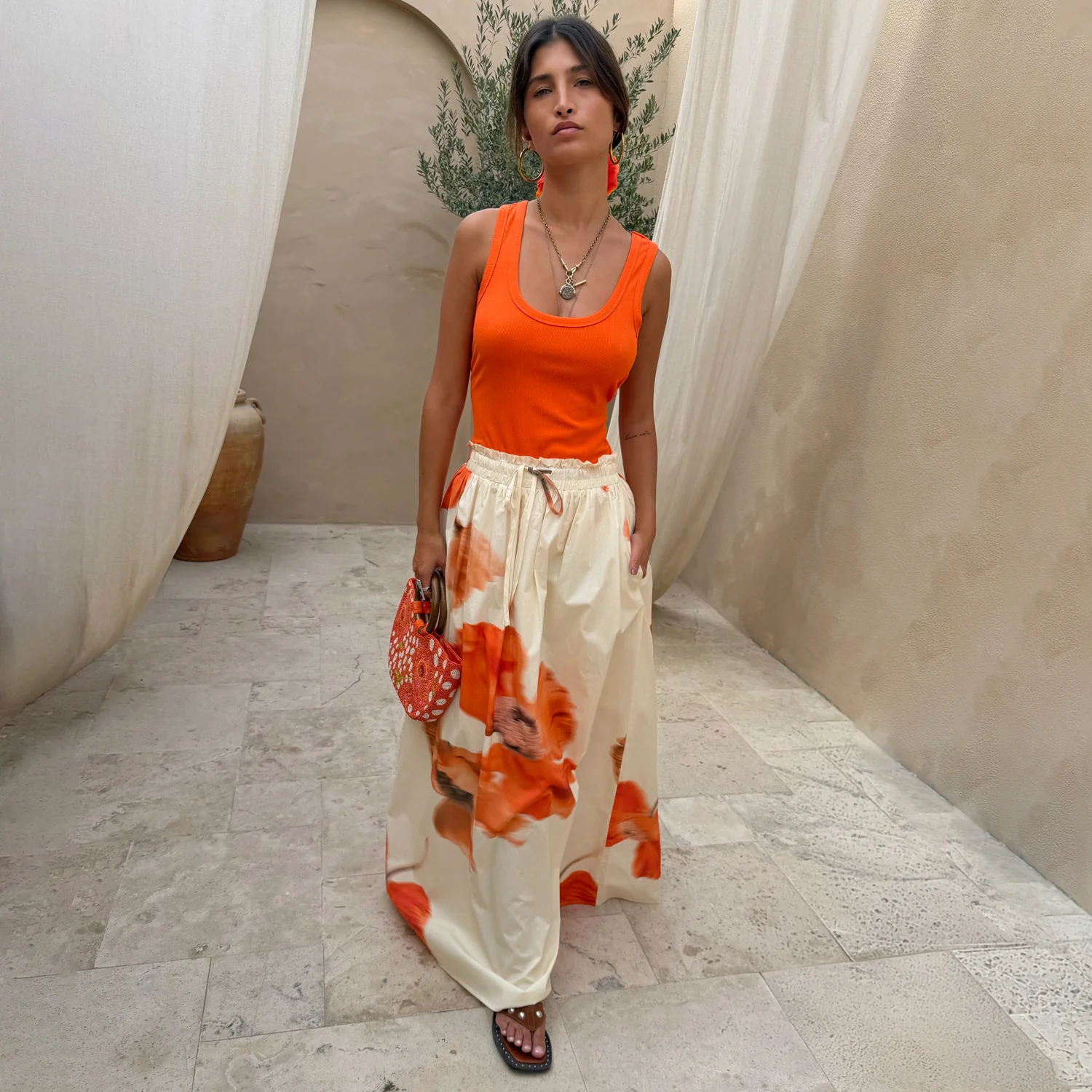 2699-blurred-floral-midi-skirt-1.webp Blurred Floral Midi Skirt