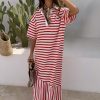 Red Stripe Jersey Dress