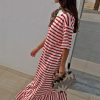 Red Stripe Jersey Dress