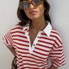 Red Stripe Jersey Dress