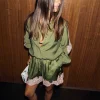 3197-dir-1679091c5a88-6-variation-4.webp Olive & Pink Lace Shorts