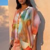 Abstract Cape Shirt