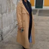 3251-tan-trench-coat-with-gold-studs-10.webp Tan Trench Coat with Gold Studs