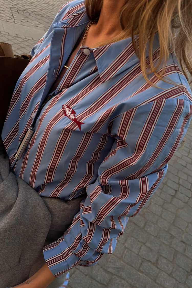 3272-blue-cotton-stripe-miley-shirt-4.webp Blue Cotton Stripe Miley Shirt