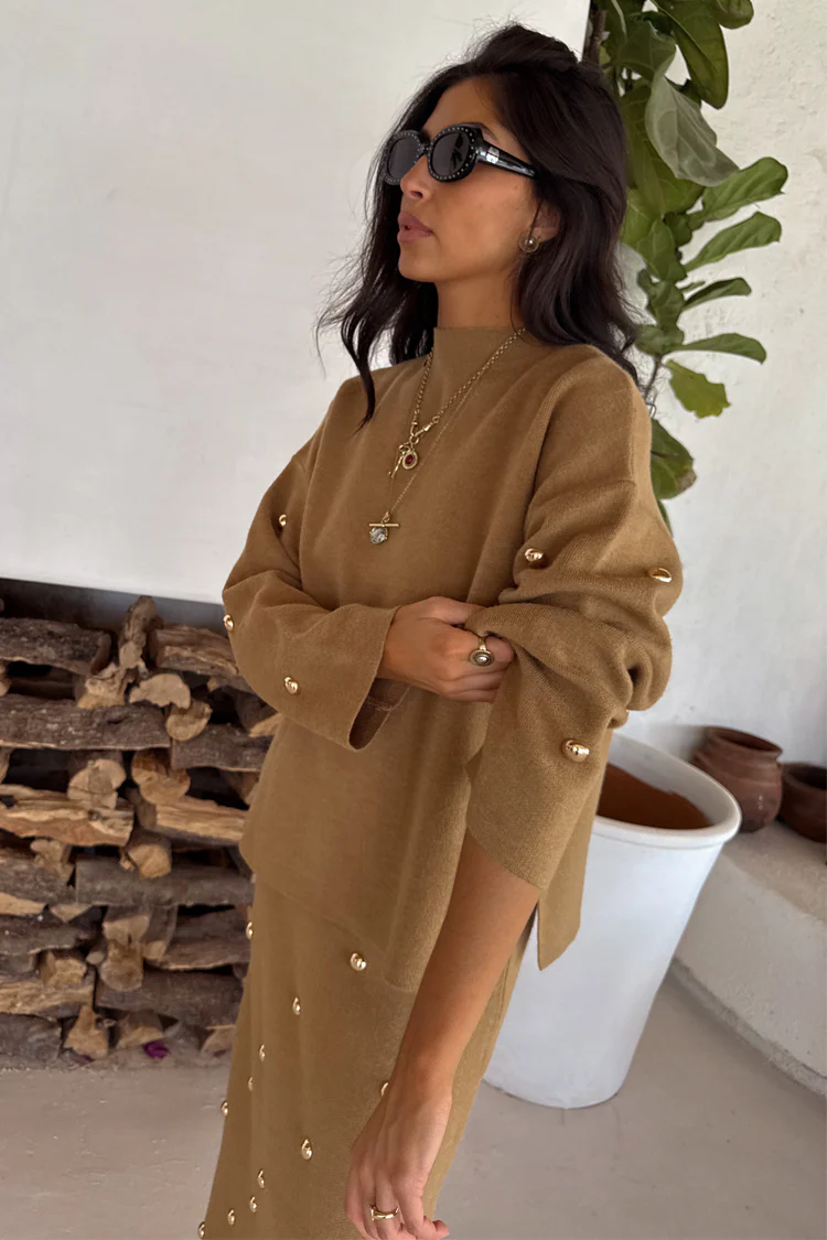 3299-tan-stud-evie-knit-jumper-4.webp Tan Stud Evie Knit Jumper