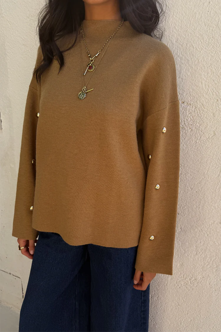 3299-tan-stud-evie-knit-jumper-7.webp Tan Stud Evie Knit Jumper