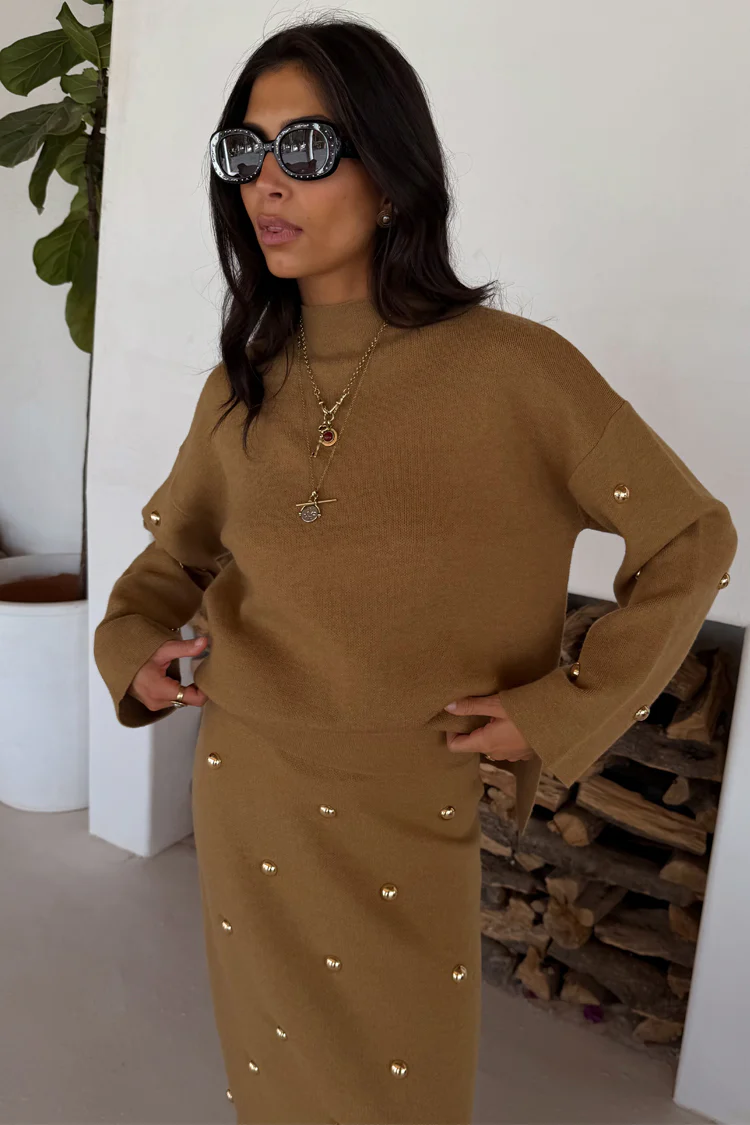 3299-tan-stud-evie-knit-jumper-8.webp Tan Stud Evie Knit Jumper