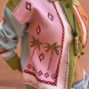 Geometric Palm Cardigan