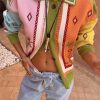 Geometric Palm Cardigan