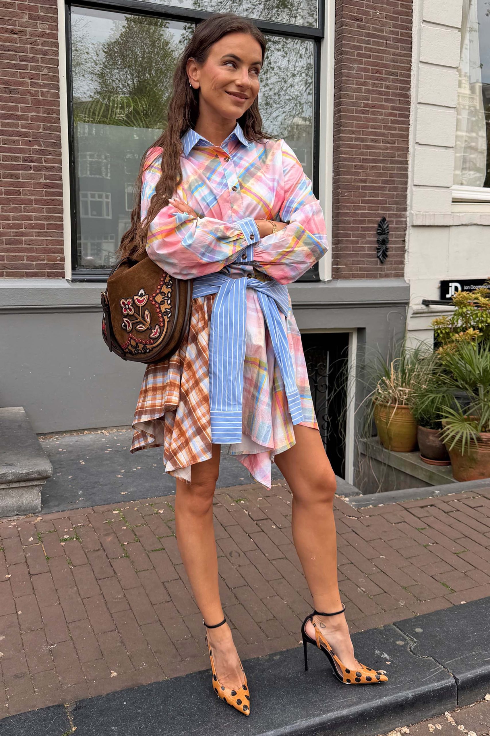 34-check-shirt-with-stripe-pussy-bow-5.jpg Check Shirt with Stripe Pussy Bow
