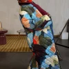 Navy Abstract Coat