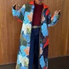 Navy Abstract Coat