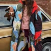 Navy Abstract Coat