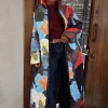 Navy Abstract Coat